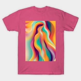 People in Colors - fluid abstract silhouette T-Shirt